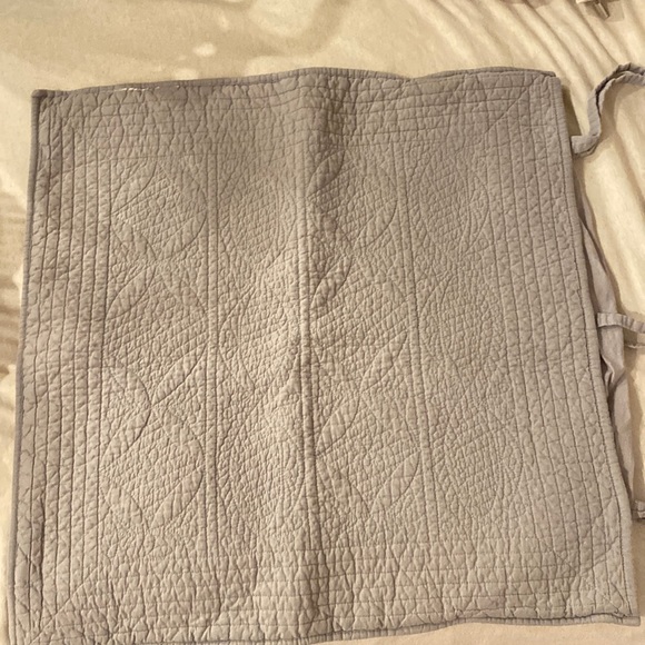 Pottery Barn Other - 2 grey quilted Pottery Barn Euro shams